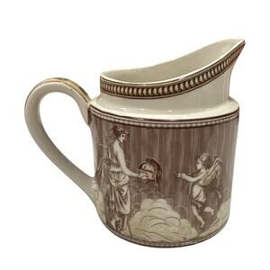 Rare Betty Platner Hand Crafted Brown Grecian Motif Porcelain  Treasures Creamer